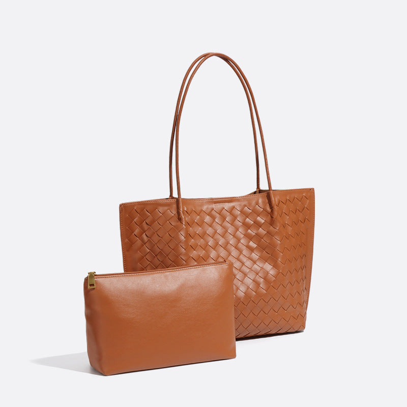 Große solide Damen Tasche mit klassischen Muster