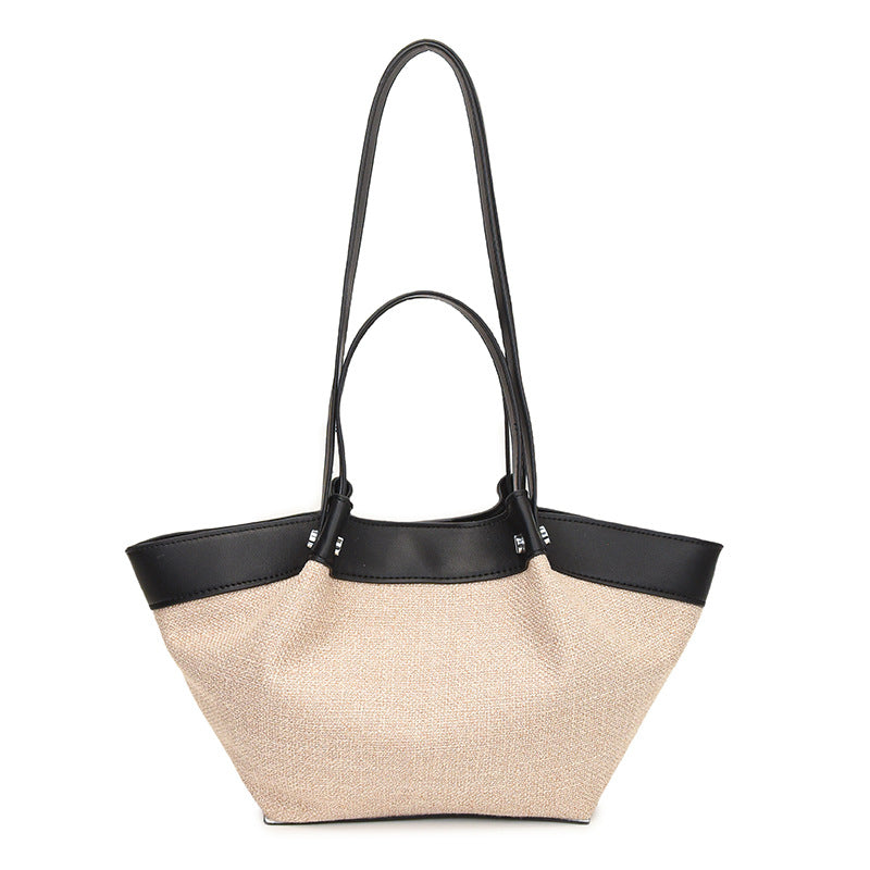 Große, lässige Damen-Tragetasche mit Falten