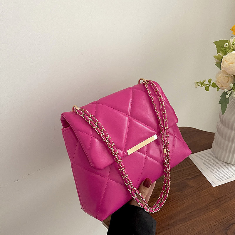 Einfache, tragbare, modische Umhängetasche mit Diamantstickerei und Kette