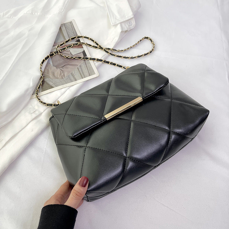 Einfache, tragbare, modische Umhängetasche mit Diamantstickerei und Kette