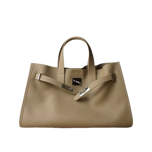 Echtleder Schulterriemen Umhängetasche mit Ziernähten